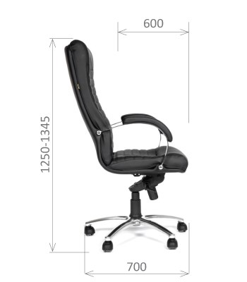 Офисное кресло CHAIRMAN 480 Экокожа премиум черная в Шадринске - изображение 2